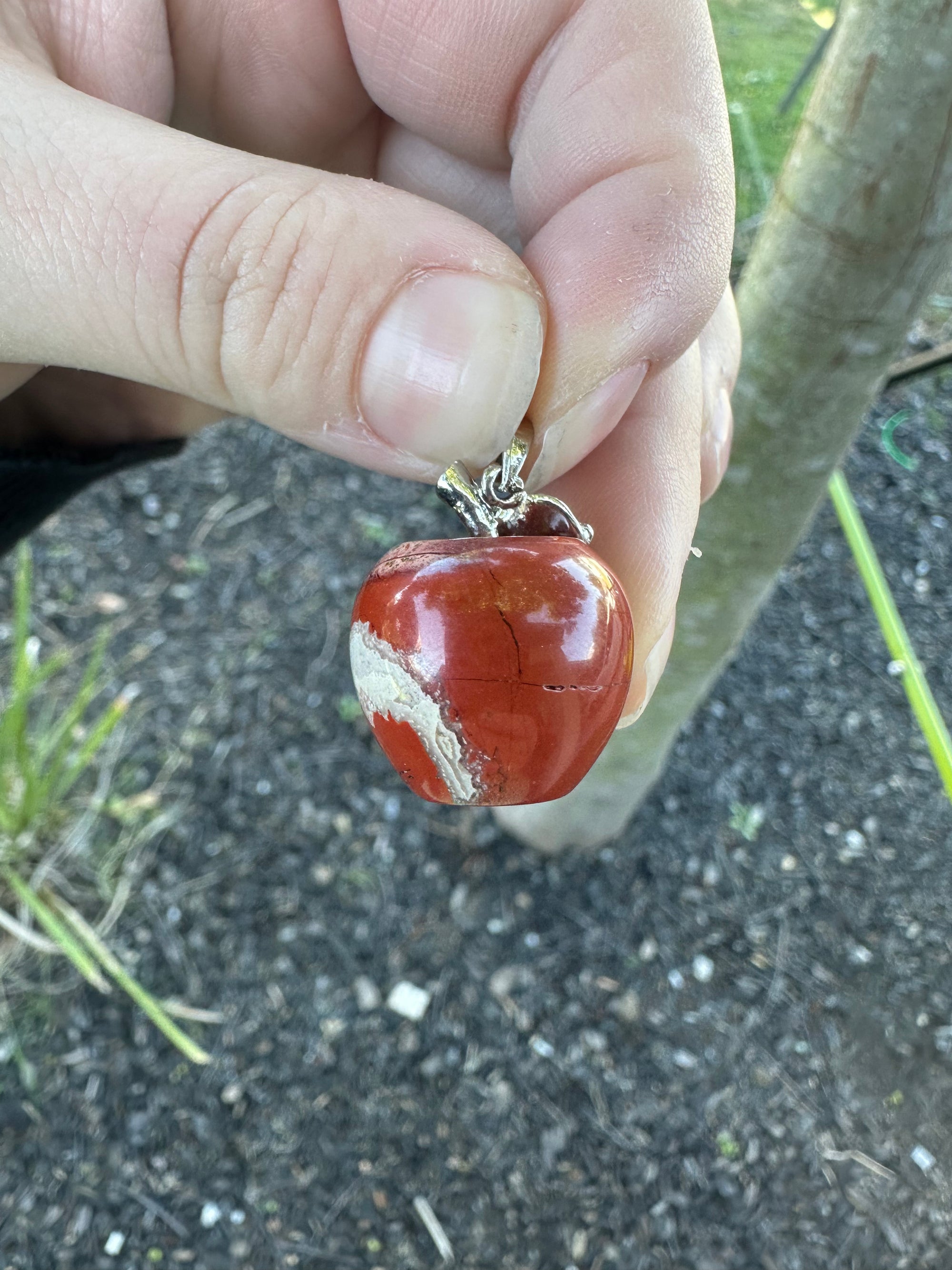 Red Jasper Apple Pendant
